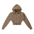Baby G Washed Cropped Women’s Fleece Hoodie