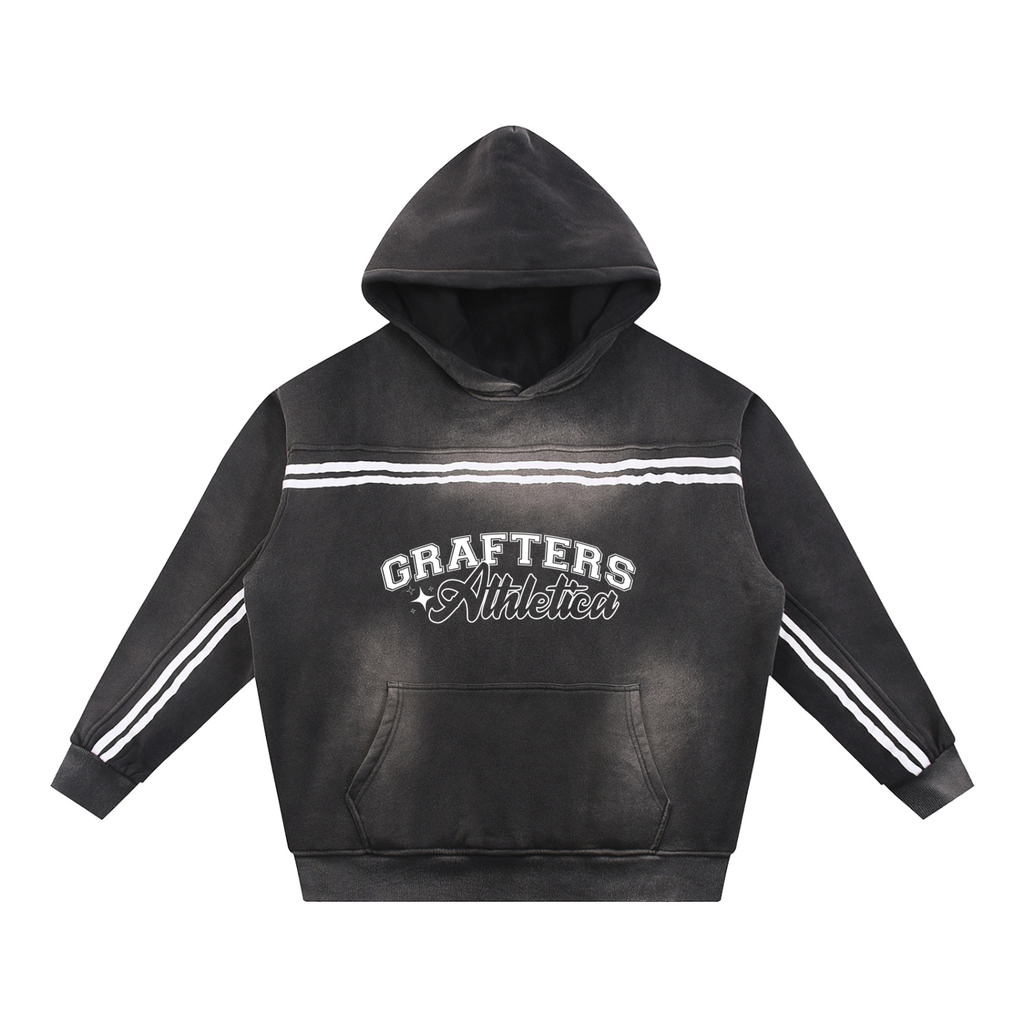 Grafters Athletica Contrast Tape Unisex Fleece Hoodie