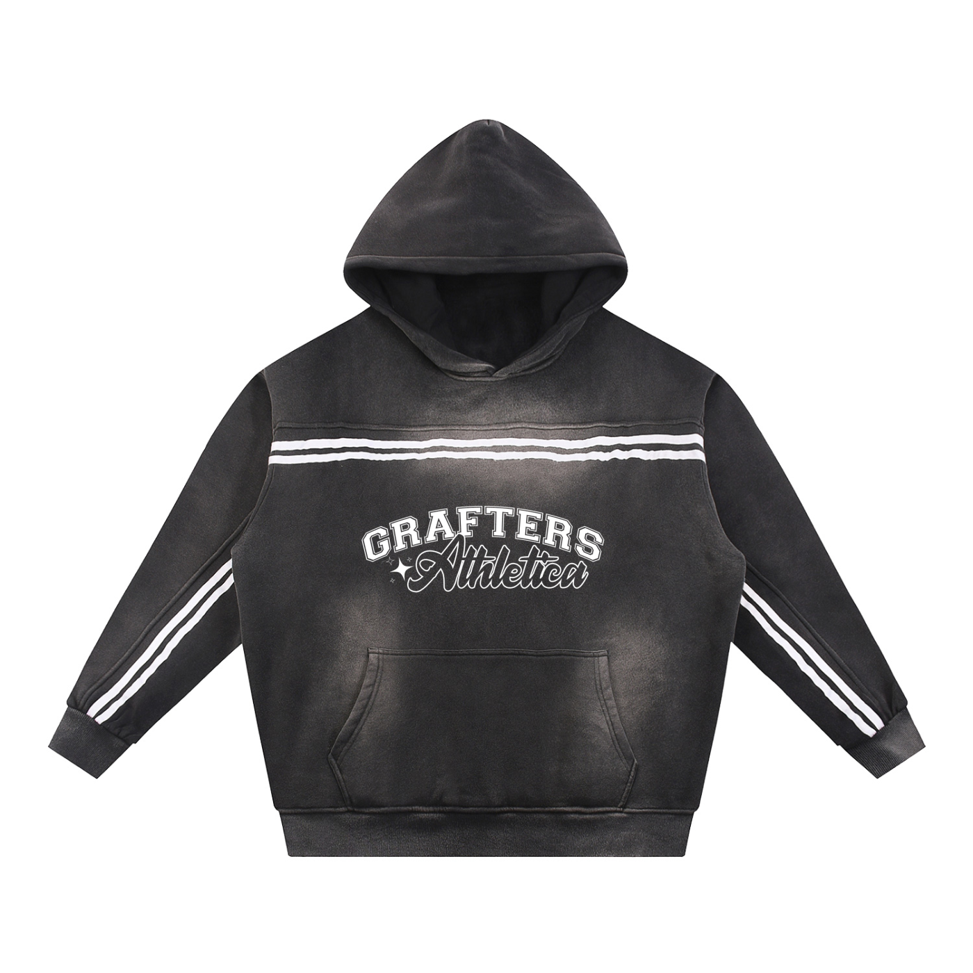 Grafters Athletica Contrast Tape Unisex Fleece Hoodie