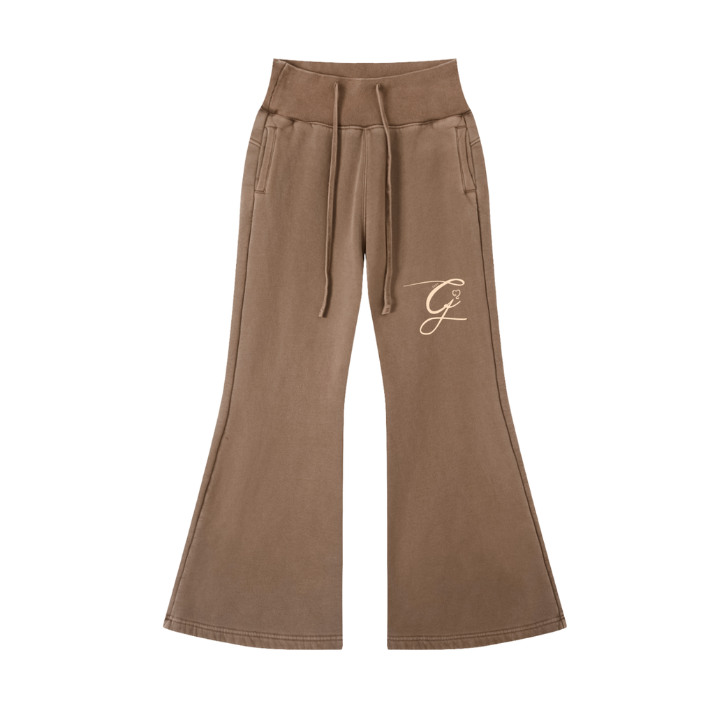 Baby G Washed Women’s Flared Fleece Pants