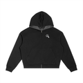 G-Wear Crude Contrast Plaid Unisex Zip Hoodie