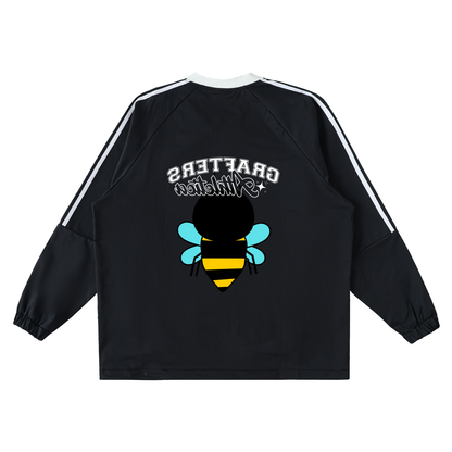 Grafters Athletica x Beezley. Color-Block V-Neck Long-Sleeve T-Shirt