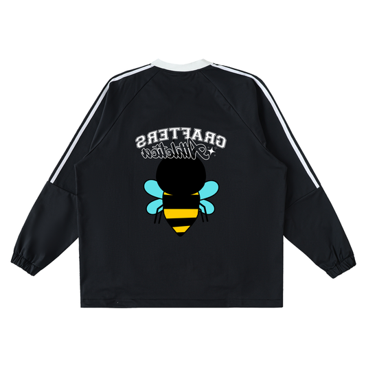 Grafters Athletica x Beezley. Color-Block V-Neck Long-Sleeve T-Shirt