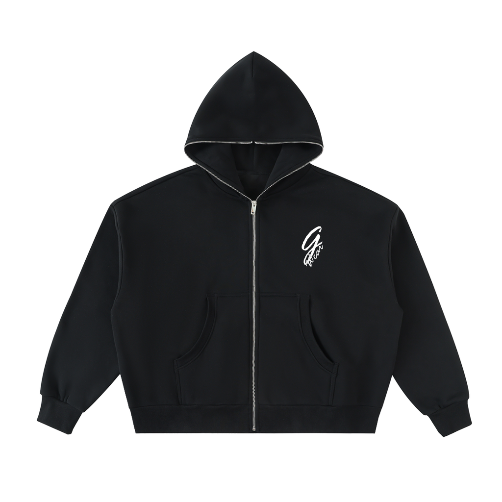 G-Wear Calligraphy Logo Unisex Full Zip Hoodie